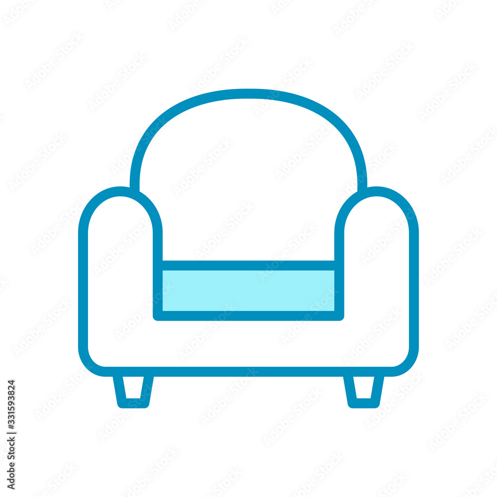 living chair - furniture icon vector design template living chair - furniture icon vector design template