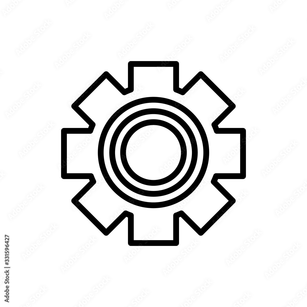 gear settings setup line style icon