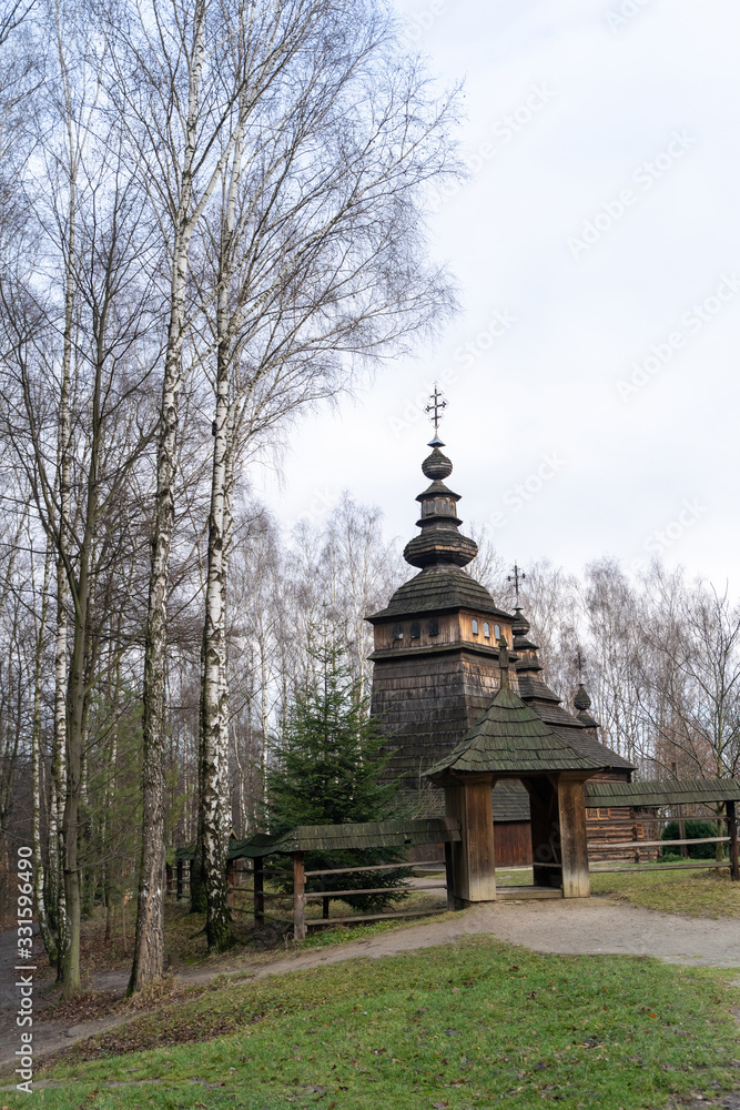 Typical small russian wooden church Typical small russian wooden church