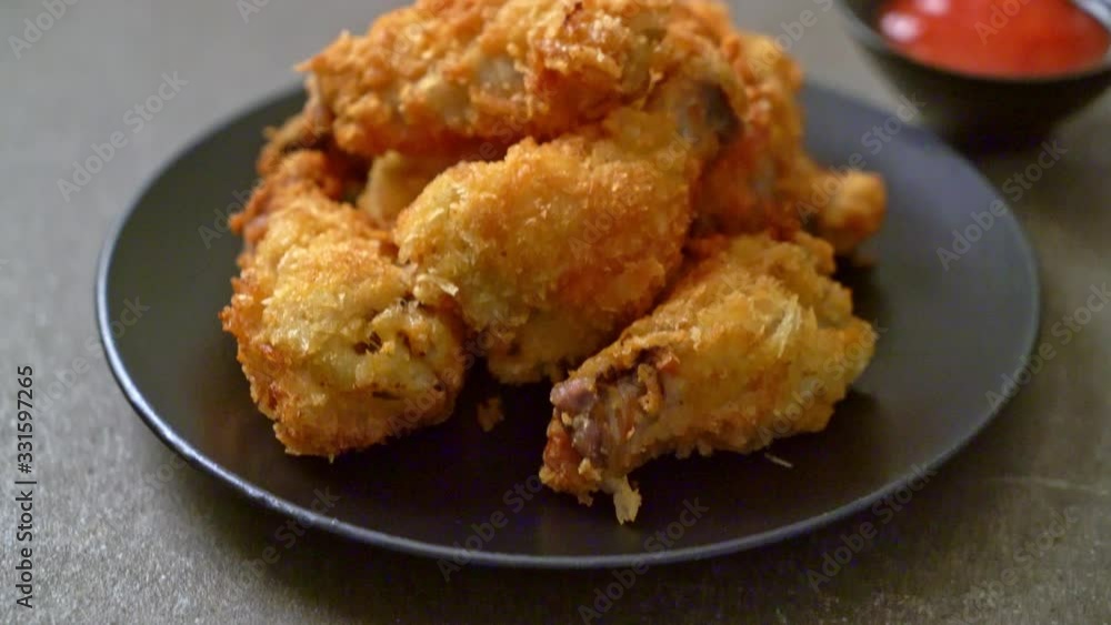 fried chicken wings with ketchup fried chicken wings with ketchup