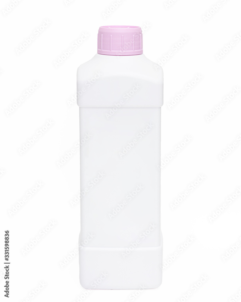 Plastic bottle with pink cap Plastic bottle with pink cap