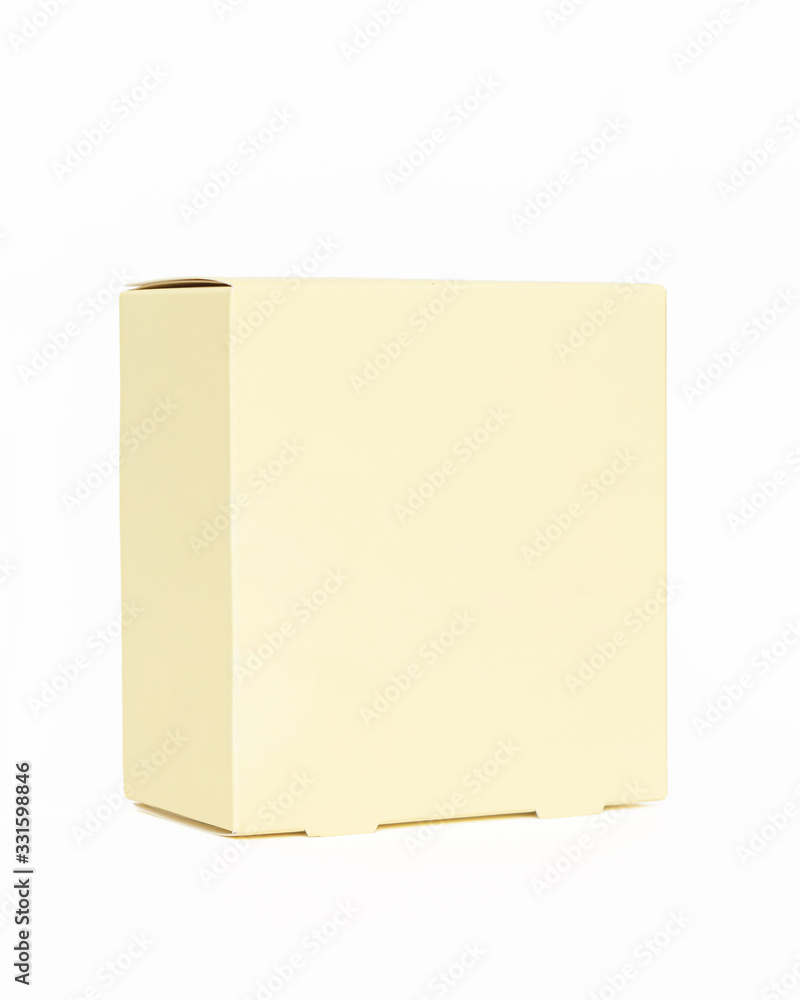 Yellow square box with white background
