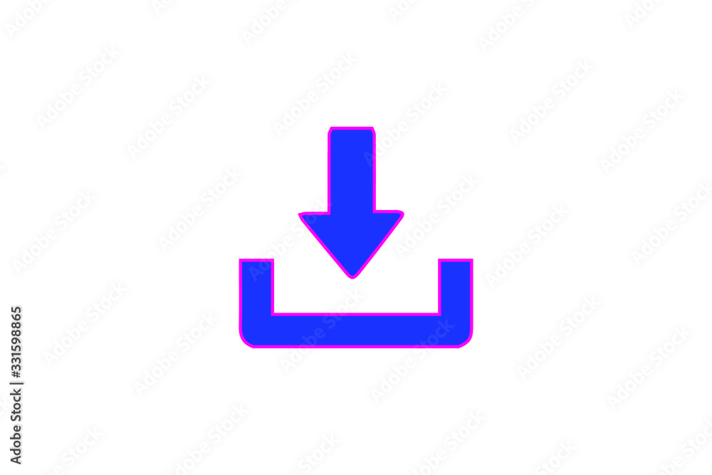 download icon symbol isolated on white background download icon symbol isolated on white background