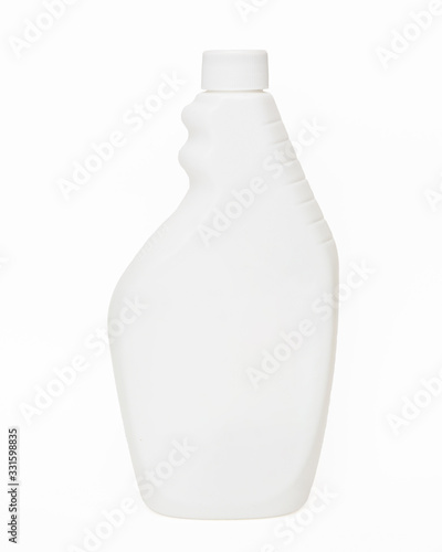 White plastic bottle ergonomic shape