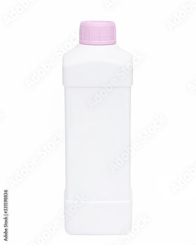 Plastic bottle with pink cap