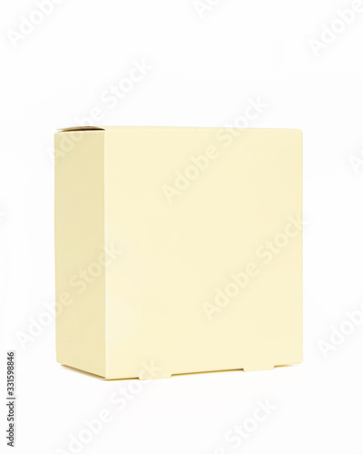 Yellow square box with white background