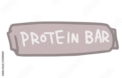 筋力トレーニングのアイテム、バータイプのプロテインのイラスト