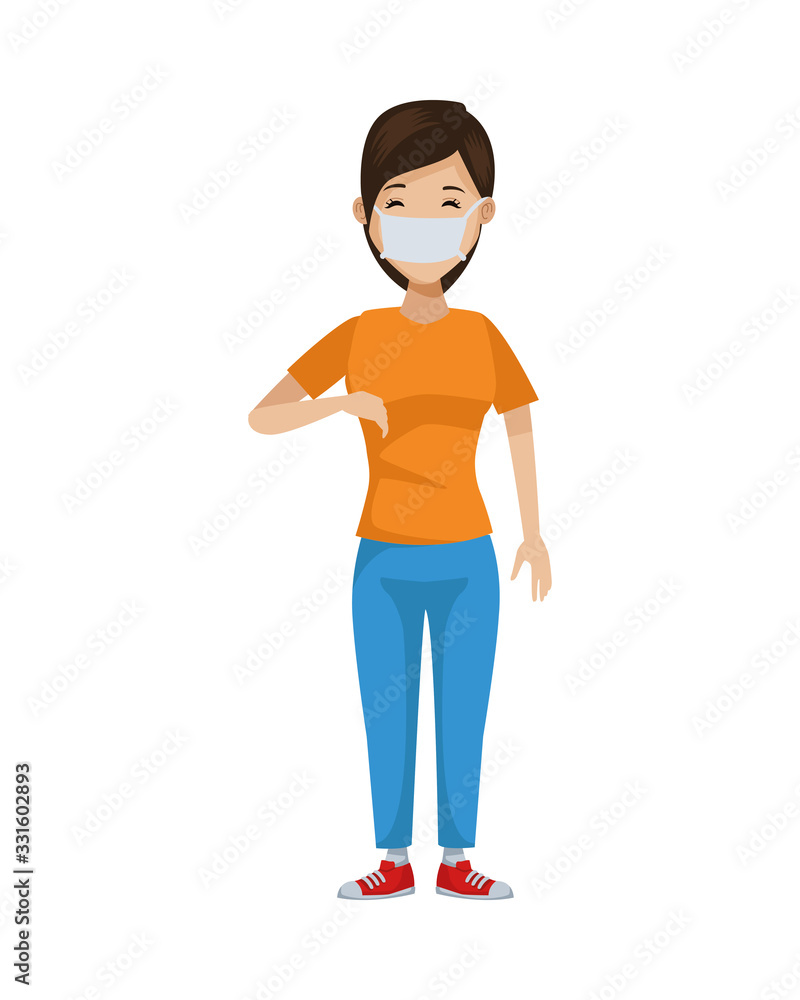 young woman with mouth cap medical accessory young woman with mouth cap medical accessory