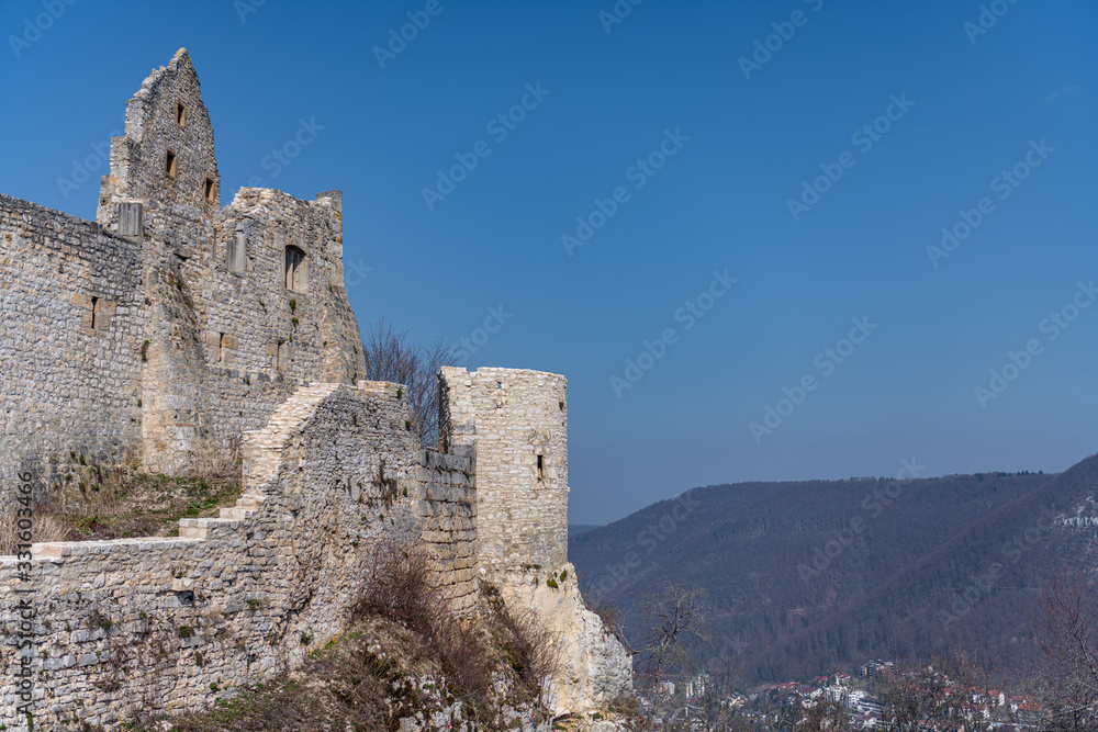 castle ruins on a cliff