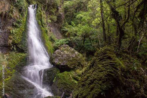 Slow Fall Waterfall  New Zealand