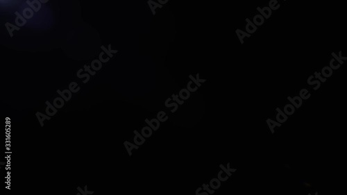 Realistic optical lens flare effect. Light transition