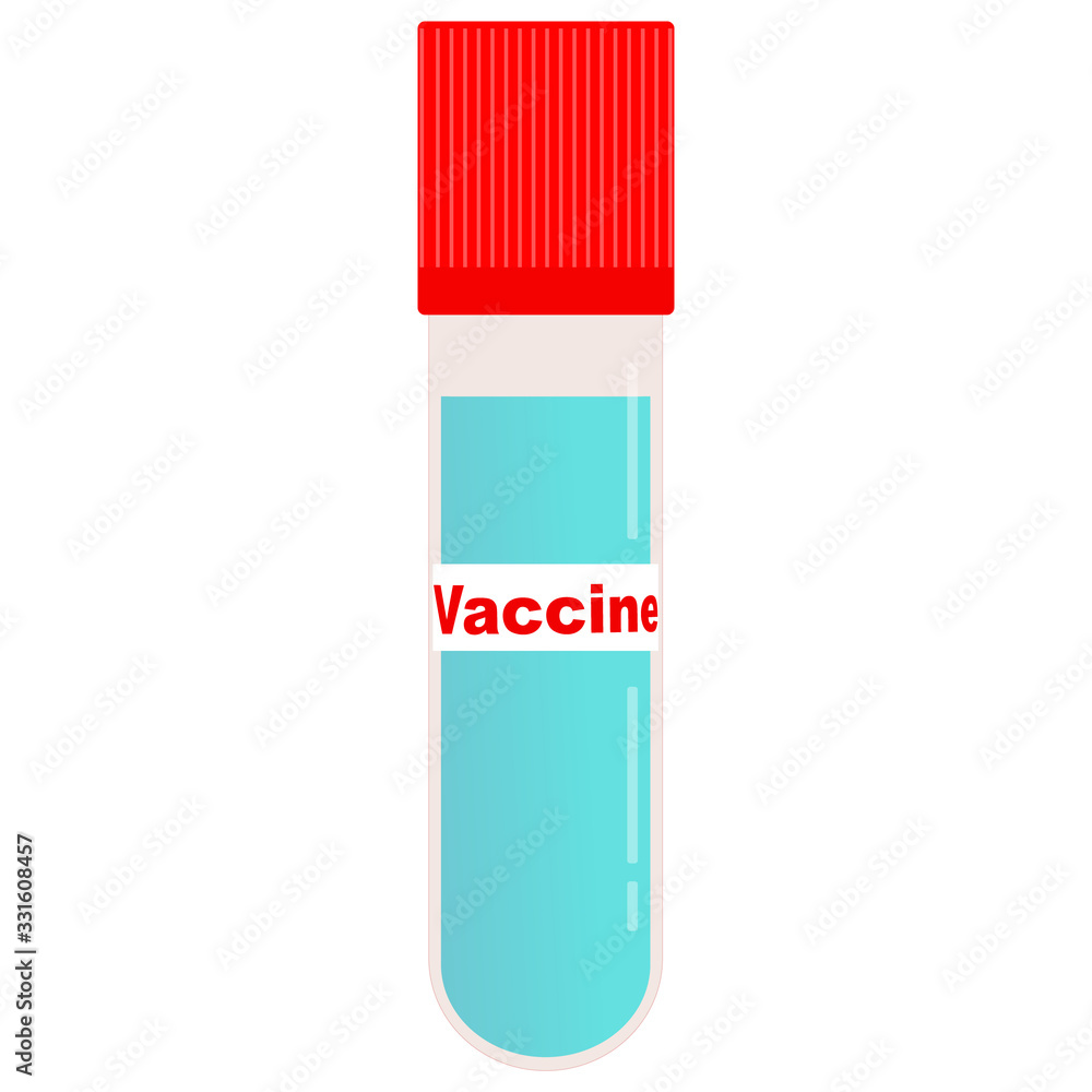 Vaccine of coronavirus covid- 19. Flat vector illustration Vaccine of coronavirus covid- 19. Flat vector illustration