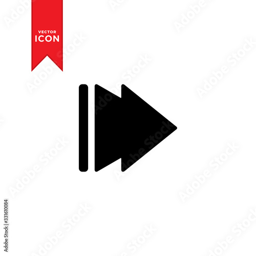 Media play icon vector. Next and Before Play symbol icon. Simple design on trendy icon.