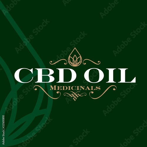 CBD Oil logo. label, vector