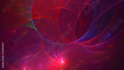 3D rendering abstract colorful fractal light background