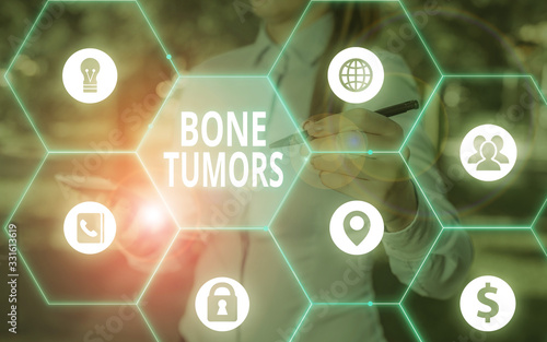 Word writing text Bone Tumors. Business photo showcasing can be either benign or malignant growths found in the bone photo