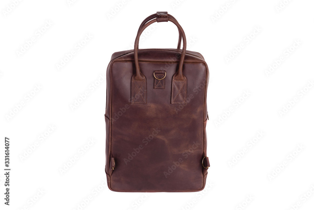 Natural fashion leather handbag isolated on white background Natural fashion leather handbag isolated on white background