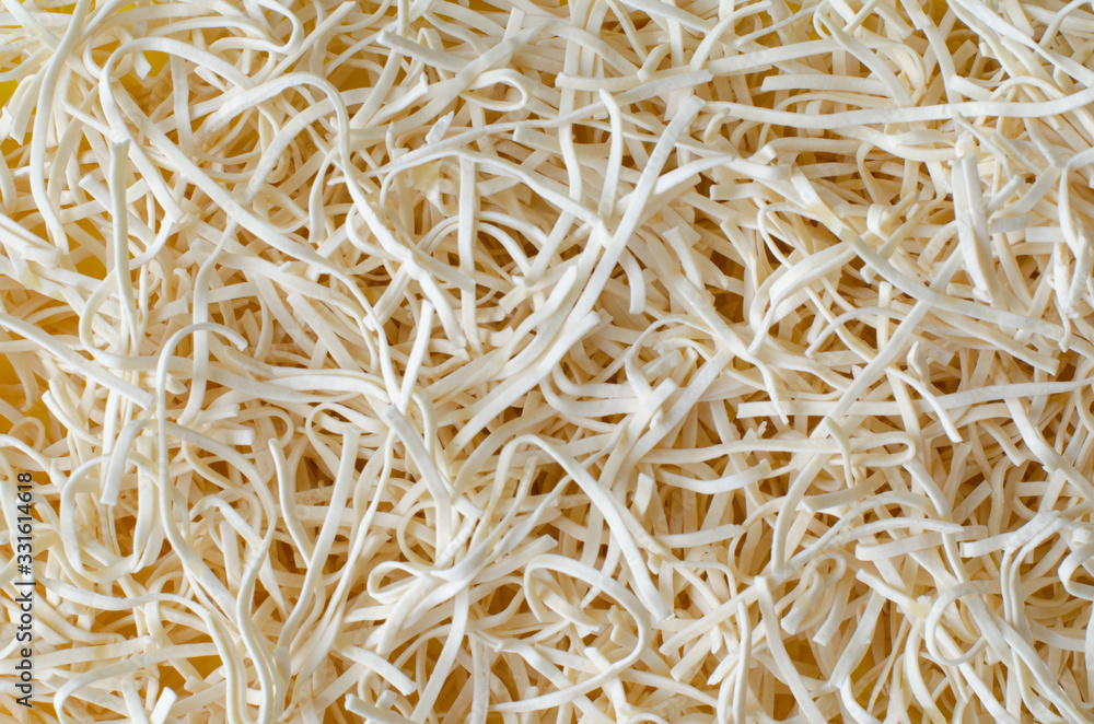 Noodles background. Noodle pattern. Top view
