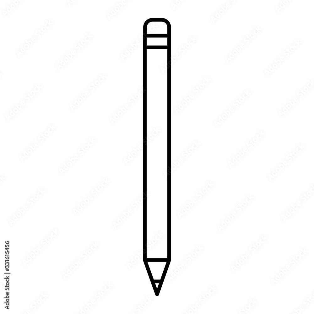 pencil supply school line style icon vector illustration design pencil supply school line style icon vector illustration design