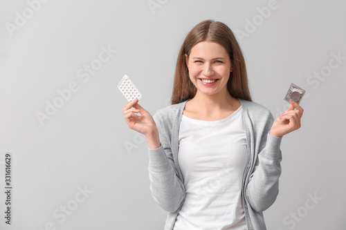 Young woman with birth cont...