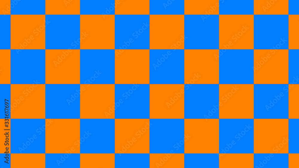 New blue & orange checker board,chess board abstract background New blue & orange checker board,chess board abstract background