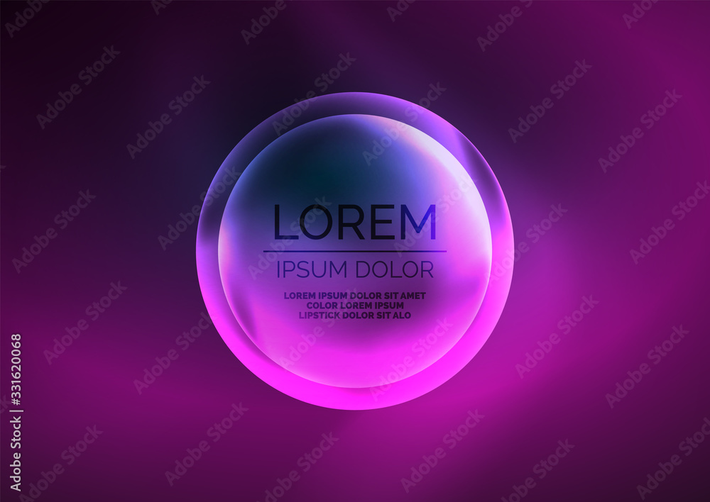 Glowing neon shiny transparent bubbles, glass circles or bio cell concept. Techno futuristic vector abstract background For Wallpaper, Banner, Background, Card, Book Illustration, landing page Glowing neon shiny transparent bubbles, glass circles or bio cell concept. Techno futuristic vector abstract background For Wallpaper, Banner, Background, Card, Book Illustration, landing page