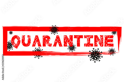 EPS 10 vector. Coronavirus outbreak concept. Stop virus spread by quarantine.