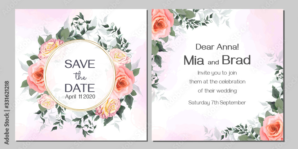 set of invitations  cards