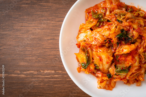 Kimchi cabbage on plate