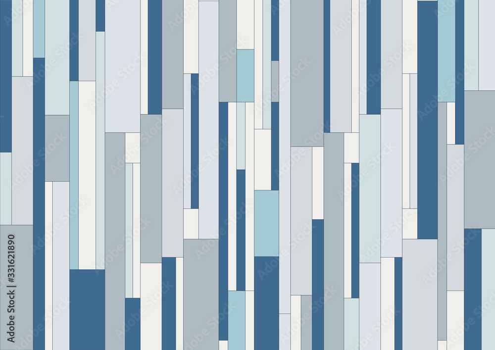 Abstract geometric vertical rectangle stripes pattern blue color tone background and texture. Abstract geometric vertical rectangle stripes pattern blue color tone background and texture.