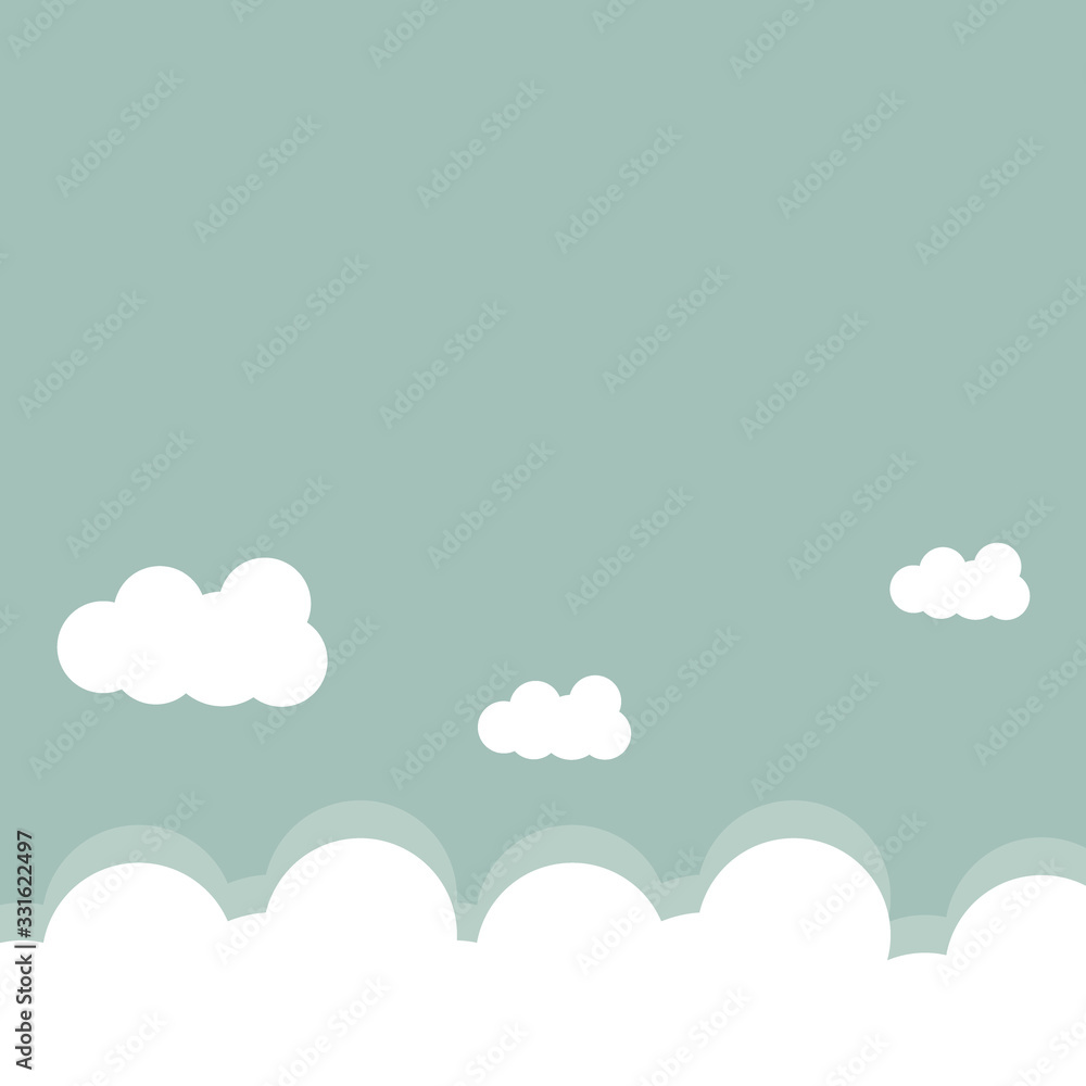 Sky clouds background design vector illustration