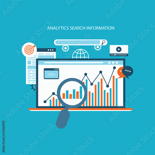 Analytics search information concept