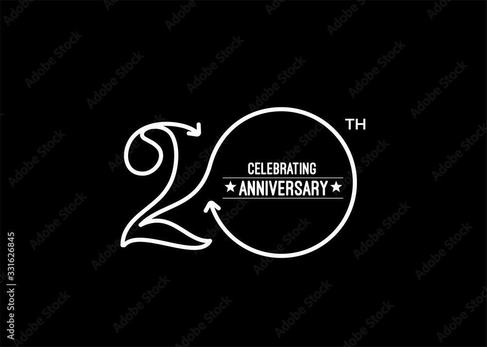 20th Years Anniversary Celebration Design.