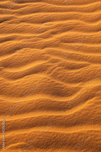 Wave of sand texture. Desert Wadi Rum, Jordan.