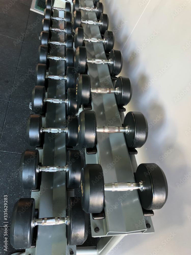 Obraz premium fitness equipment in the gym for indoor sports