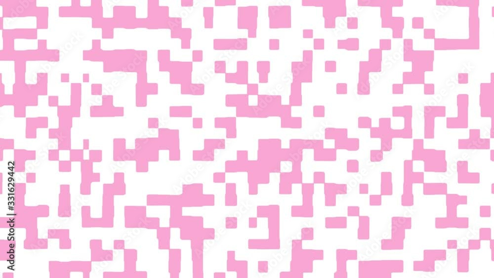Abstract animation of pink block shapes moving on white background. Minimalistic seamless loop animated background, wallpaper. Abstract animation of pink block shapes moving on white background. Minimalistic seamless loop animated background, wallpaper.