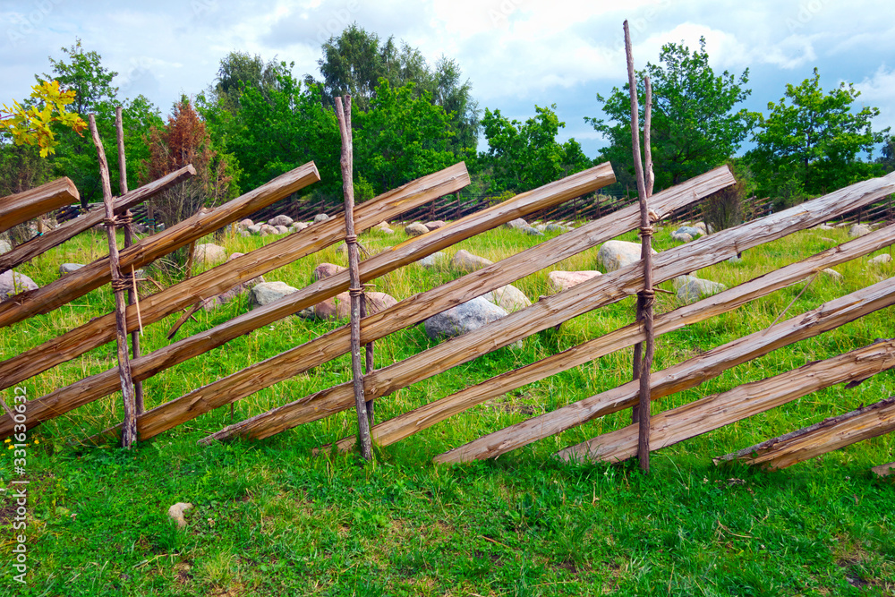 Rural fence style. Rural fence style.