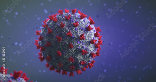 4k image of 3d made coronavirus (COVID-19)