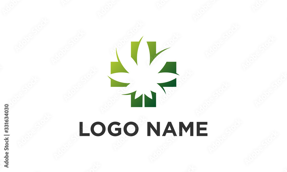 cannabis logo design for healthcare and medical lab business