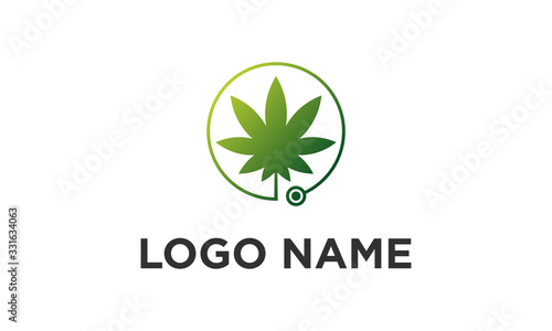 cannabis logo design for healthcare and medical lab business