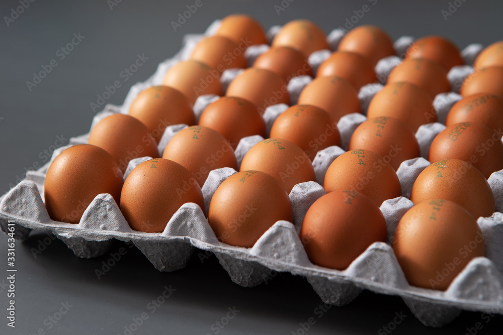 A pack of brown eggs A pack of brown eggs