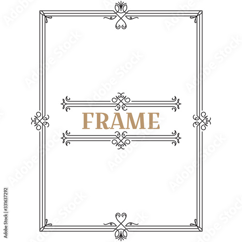 Vintage frame border. Decorative frames. Border for greeting card or other design. Vector.