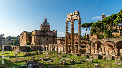 Canvas Print Forum Romanum with the Palatine Hill in Rome, Italy