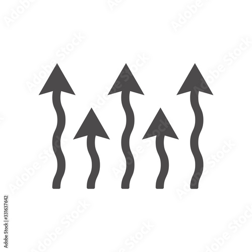 Moisture evaporation icon in flat style.Vector illustration.	