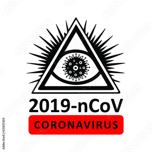 Coronavirus virus Covid -19 Cell Icon 2019-nCoV logo