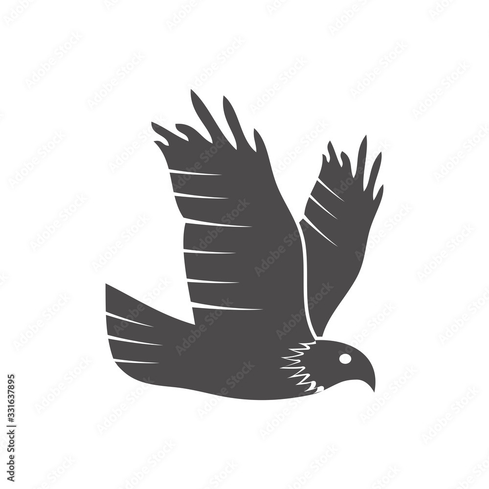 Eagle icon in flat style.Vector illustration. Eagle icon in flat style.Vector illustration.