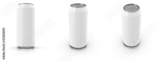 Foto 16 oz / 450 ml Realistic Aluminium Can Mockup. 3d rendering
