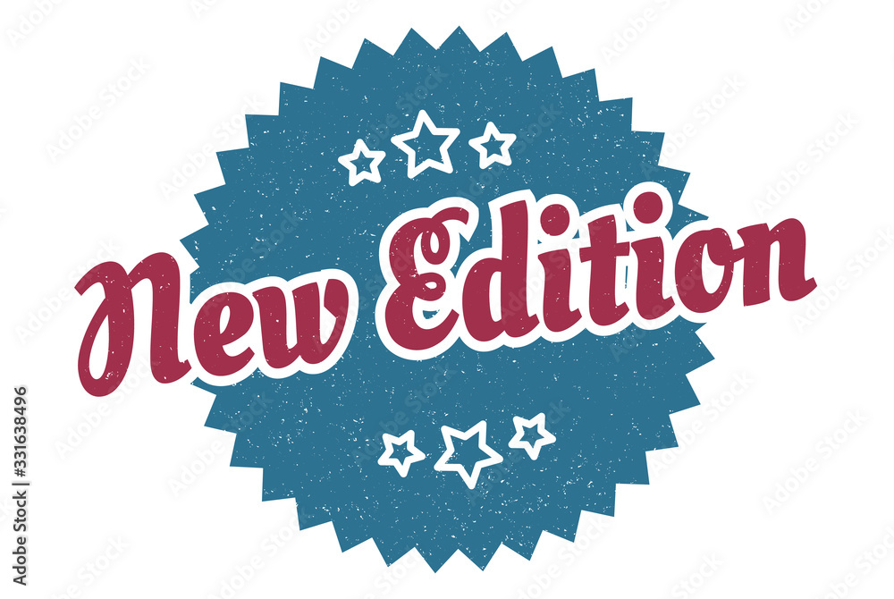 Fototapeta premium new edition sign. new edition round vintage retro label. new edition