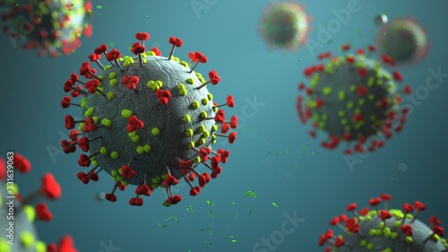 Echtes 3d Modell des Corona Virus Covid-19