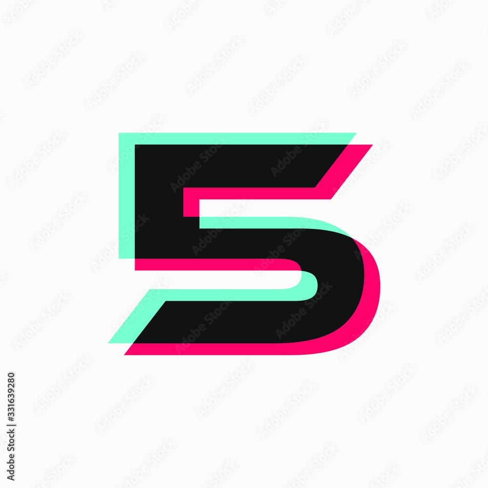 initial letter with 3d glitch effect like tiktok initial letter with 3d glitch effect like tiktok